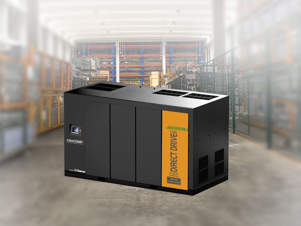 TRY132TA 132 kW / 180 HP Two-Stage IE5 PM Motor VSD Screw Air Compressor