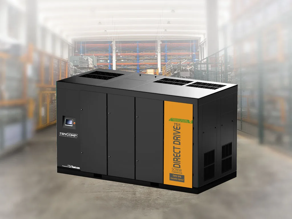 Two Stage IE5 PM Motor VSD Screw Air Compressor – TRY75TA